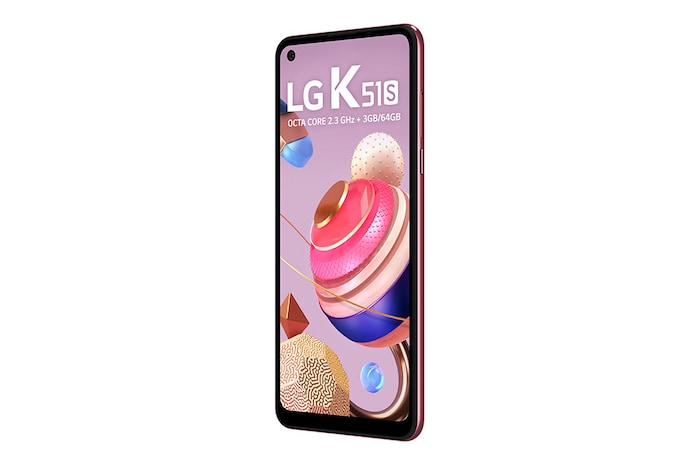 LG Smartphone LG K51S - 4 câmeras, Bateria de 4.000 mAh, Memória de 3GB/64GB, Tela de 6.5'' FHD+, LMK510BMW