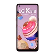 Vista frontal de Smartphone LG K51S - 4 câmeras, Bateria de 4.000 mAh, Memória de 3GB/64GB, Tela de 6.5&#39;&#39; FHD&#43; LMK510BMW