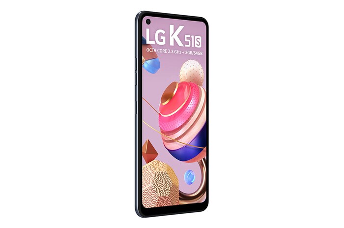LG Smartphone LG K51S - 4 câmeras, Bateria de 4.000 mAh, Memória de 3GB/64GB, Tela de 6.5'' FHD+, LMK510BMW
