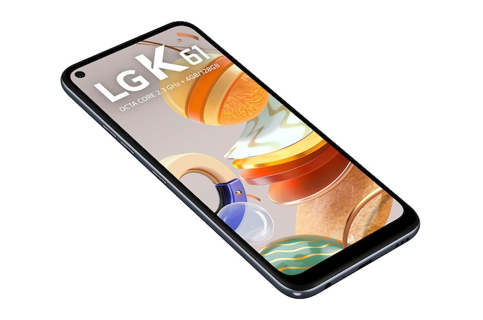LG Smartphone LG K61 - 4 câmeras, Bateria de 4.000 mAh, Memória de 4GB/128GB, Tela de 6.5'' FHD+, LMQ630BAW