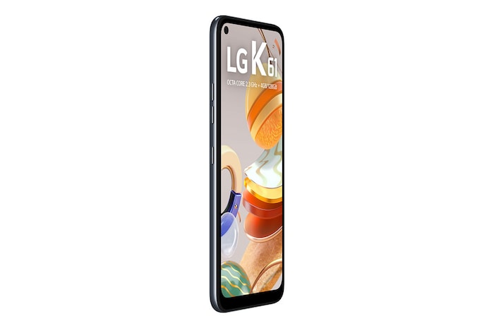 LG Smartphone LG K61 - 4 câmeras, Bateria de 4.000 mAh, Memória de 4GB/128GB, Tela de 6.5'' FHD+, LMQ630BAW