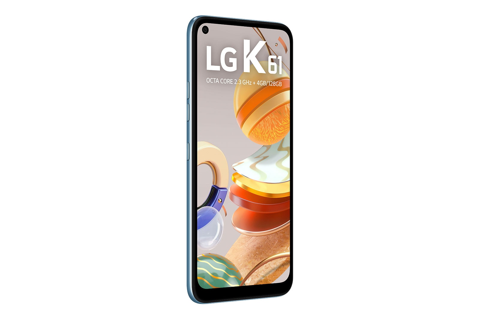 LG Smartphone LG K61 - 4 câmeras, Bateria de 4.000 mAh, Memória de 4GB/128GB, Tela de 6.5'' FHD+, LMQ630BAW