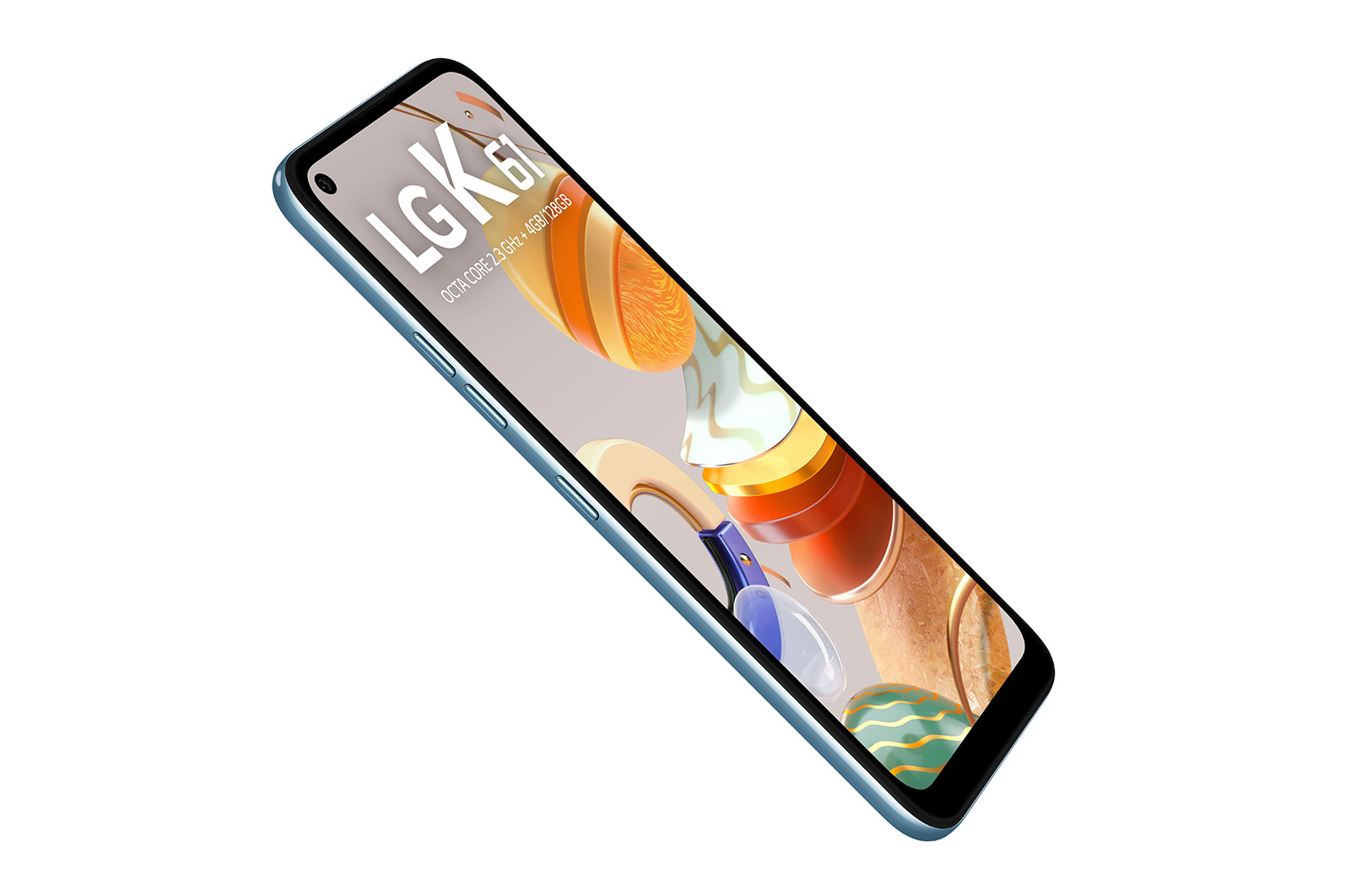 LG Smartphone LG K61 - 4 câmeras, Bateria de 4.000 mAh, Memória de 4GB/128GB, Tela de 6.5'' FHD+, LMQ630BAW