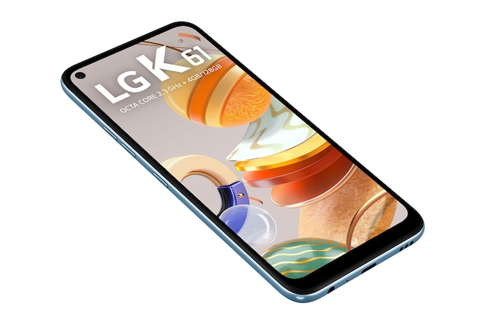 LG Smartphone LG K61 - 4 câmeras, Bateria de 4.000 mAh, Memória de 4GB/128GB, Tela de 6.5'' FHD+, LMQ630BAW