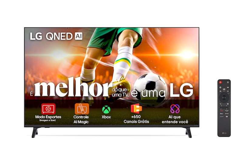 Smart TV 4K LG QNED AI QNED70 de 50 polegadas 2025