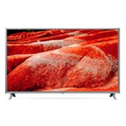 Vista frontal de Smart TV LG 43&#34; 4K HDR Ativo, ThinQ AI Inteligencia Artificial, DTS Virtual: X 43UM7510PSB