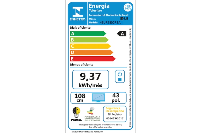 LG Smart TV 43" 4K LG UHD ThinQ AI HDR Bluetooth Alexa Google Assistente Airplay2 3 HDMI - 43UR7800PSA, 43UR7800PSA