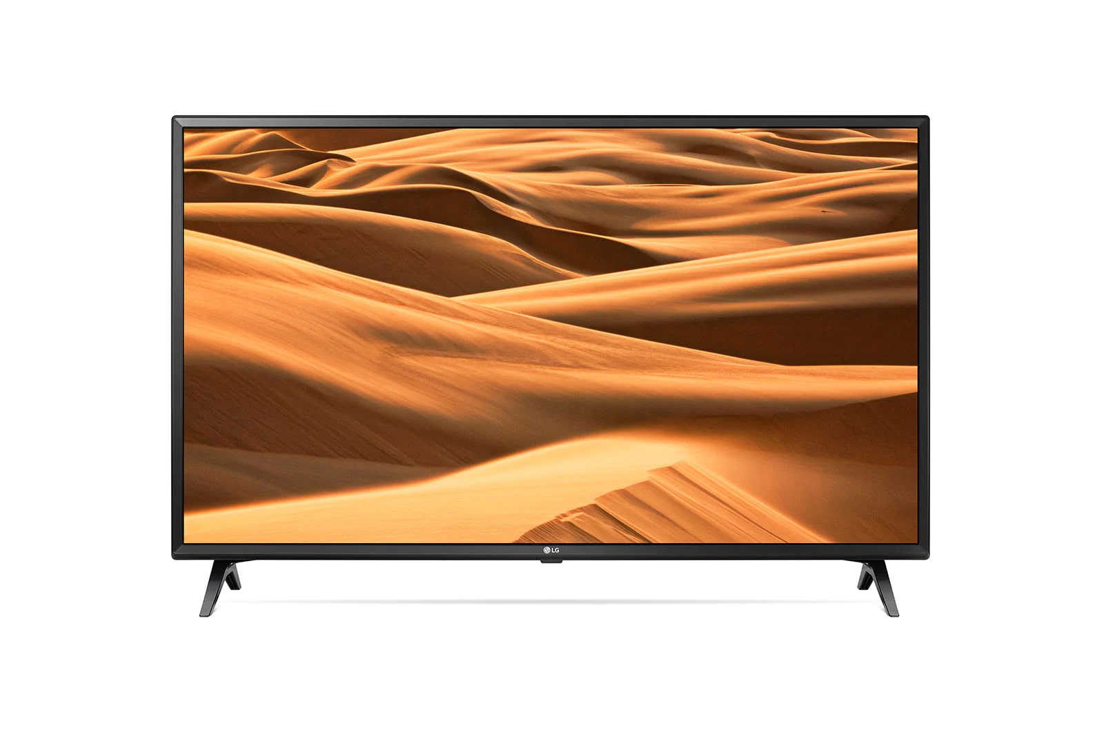 Vista frontal de Smart TV LG 49&#34; UHD 4K - HDR Ativo, ThinQ AI Inteligência Artificial, Painel IPS, DTS Virtual X: 49UM7300PSA