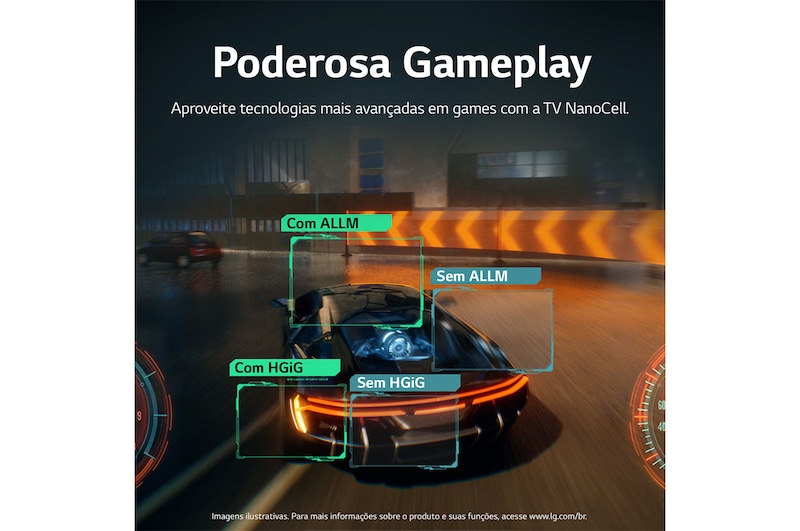 LG Smart TV LG NanoCell 50'' 4K Inteligência Artificial AI ThinQ Smart Magic Google Alexa 50NANO75SQA, 50NANO75SQA