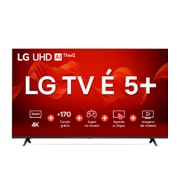 Vista frontal da TV LG UHD