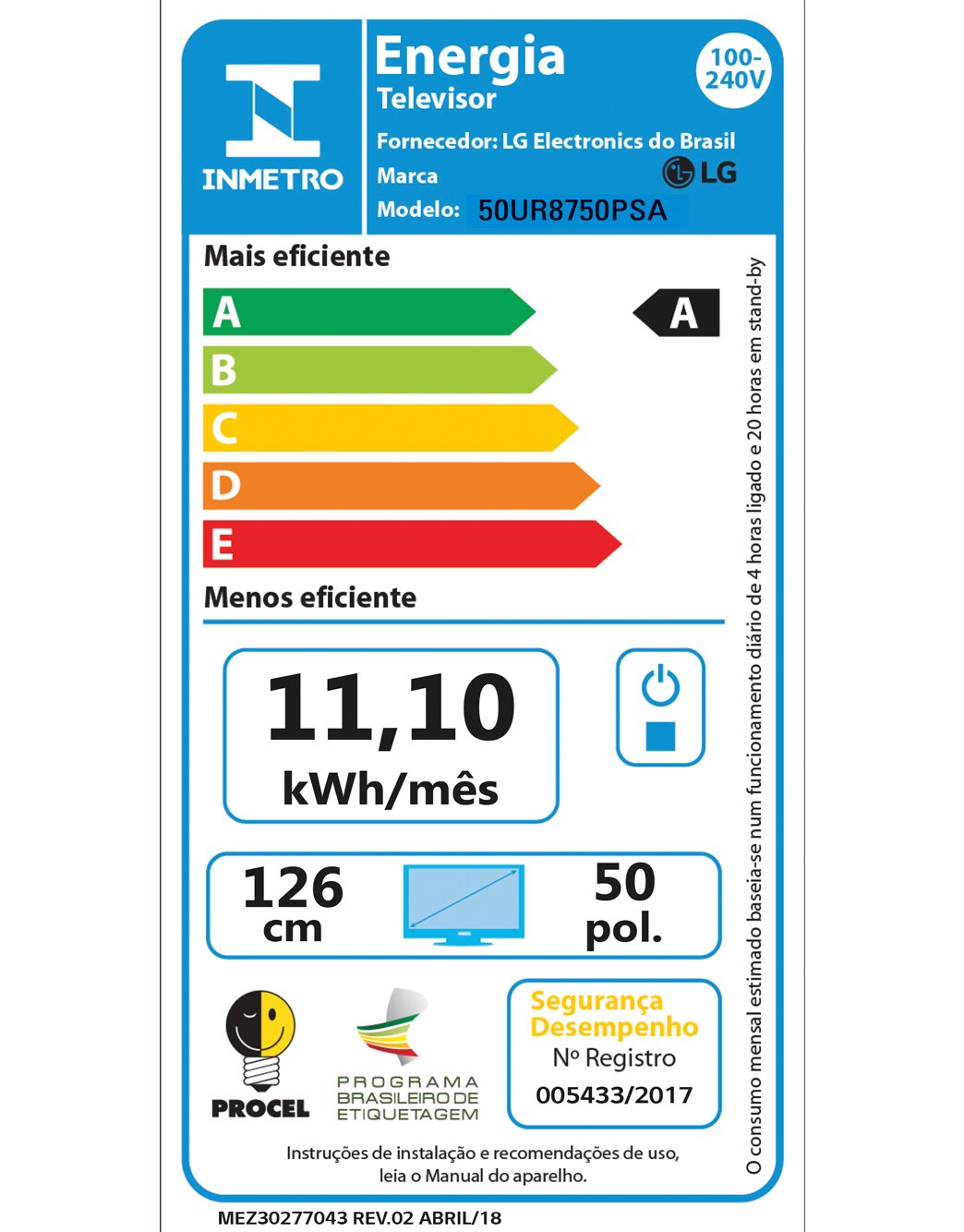 Smart TV 4K LG UHD 50'' 50UR8750PSA | LG BR