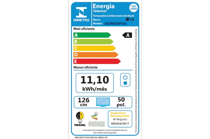 LG Smart TV 4K LG UHD UR8750 50 polegadas 2023, 50UR8750PSA