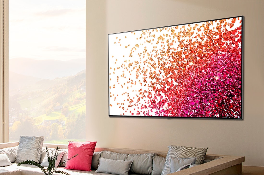 LG  Smart TV LG NanoCell 55'' 4K Nanocell  Inteligência Artificial AI ThinQ Smart Magic Google Alexa 55NANO75SPA, 55NANO75SPA