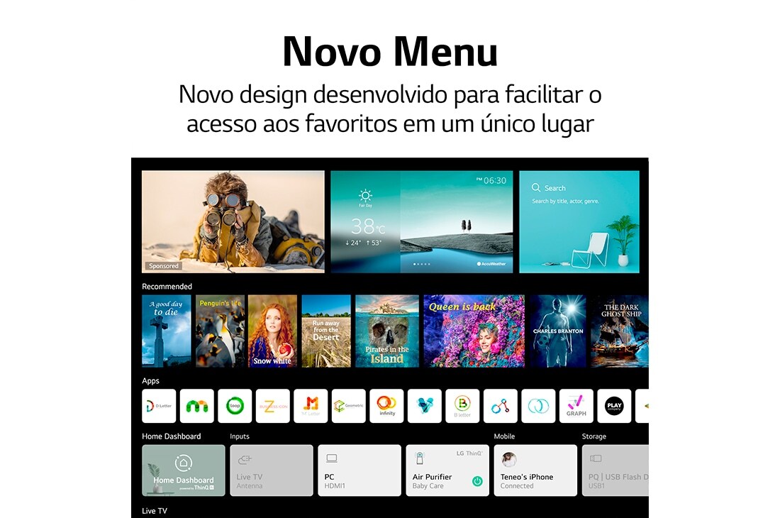 LG  Smart TV LG NanoCell 55'' 4K Nanocell  Inteligência Artificial AI ThinQ Smart Magic Google Alexa 55NANO75SPA, 55NANO75SPA