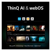 LG Smart TV LG 55” 4K QNED VA AI Processor Wi-Fi Bluetooth Google Assistente e Alexa - 55QNED75SRA, 55QNED75SRA