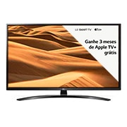 Vista frontal de Smart TV LG 55&#34; UHD 4K IPS HDR Ativo ThinQ AI Inteligência Artificial, DTS Virtual X 55UM7470PSA