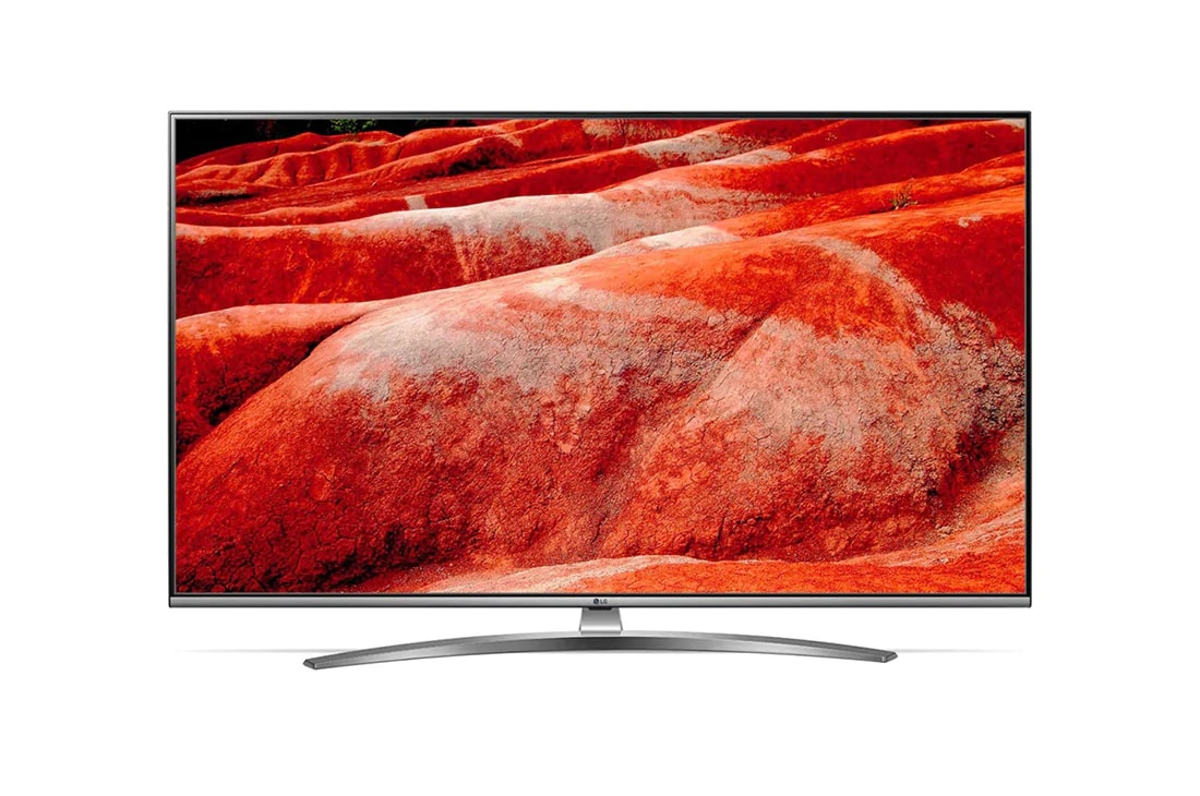 Vista frontal de Smart TV LG 55&#34; 4K HDR Ativo, ThinQ AI Inteligência Artificial, Painel IPS, DTS Virtual X: 55UM7650PSB