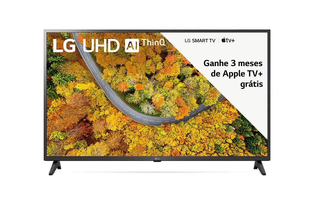 LG 2021 Smart TV LG 55" 4K UHD 55UP7550 WiFi Bluetooth HDR Inteligência Artificial ThinQ Smart Magic Google Alexa, 55UP751C0SF