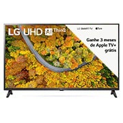 Vista frontal del televisor LG UHD