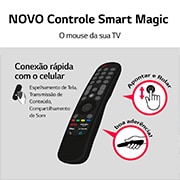 LG 2021 Smart TV LG 55" 4K UHD 55UP7550 WiFi Bluetooth HDR Inteligência Artificial ThinQ Smart Magic Google Alexa, 55UP751C0SF