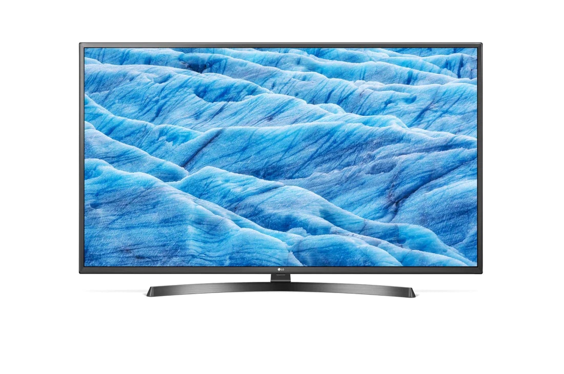 Vista frontal de Smart TV LG 60&#34; UHD 4K HDR Ativo, ThinQ AI Inteligência Artificial, Ultra Surround Sound 60UM7270PSA