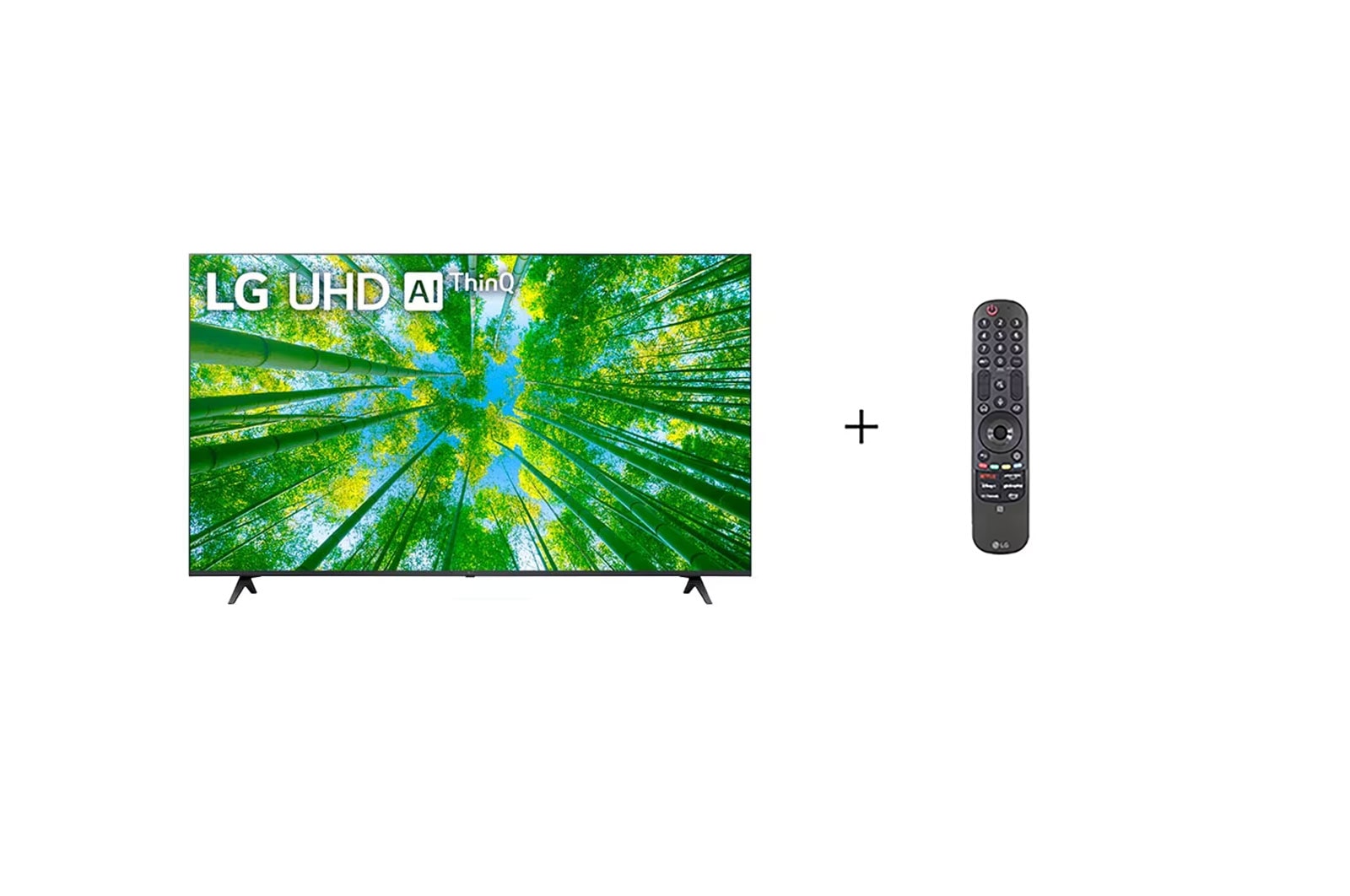 LG Combo Smart TV LG UHD 60'' 60UQ8050PSB + Controle Remoto LG Smart Magic MR23GN, 60UQ8050.MRGN23