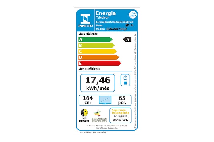 LG Smart TV LG NanoCell 65'' 4K Inteligência Artificial AI ThinQ Smart Magic Google Alexa 65NANO75SQA, 65NANO75SQA