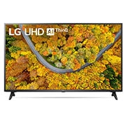 Vista frontal da TV LG UHD