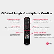 LG 2021 Smart TV LG 65" 4K UHD 65UP7550 WiFi Bluetooth HDR Inteligência Artificial ThinQ Smart Magic Google Alexa, 65UP7550PSF