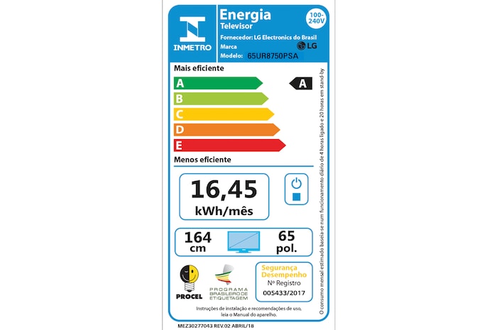 LG Smart TV 4K LG UHD UR8750 65 polegadas 2023, 65UR8750PSA