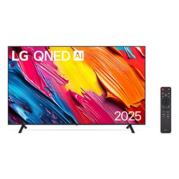 Vista frontal da Smart TV LG QNED AI 4K QNED80 de 75 polegadas 2025 75QNED80ASA