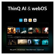 LG Smart TV LG QNED 75'' 4K WiFi Bluetooth HDR Inteligência Artificial AI ThinQ Alexa 75QNED80SRA, 75QNED80SRA