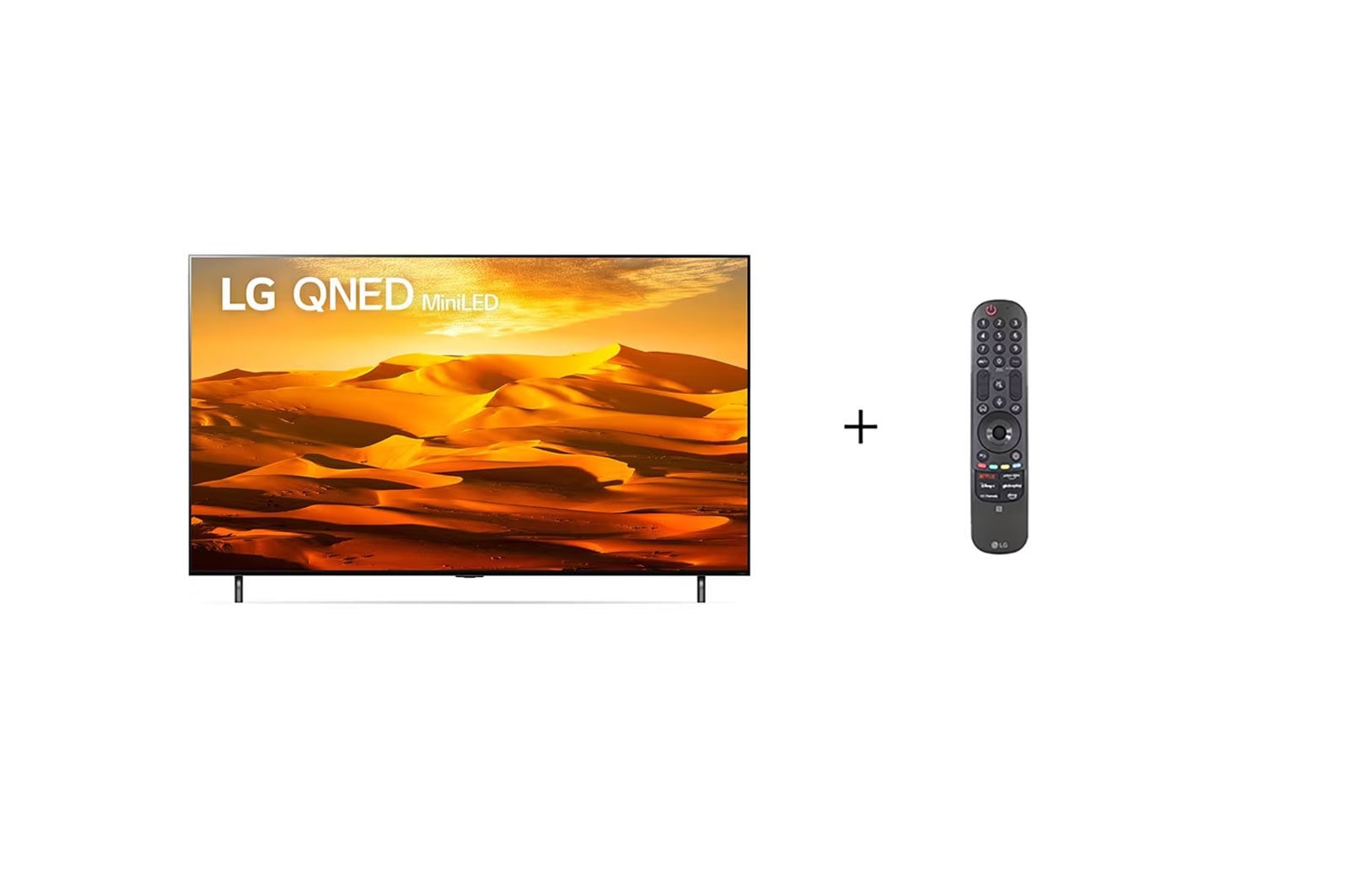 LG Combo Smart TV LG QNED MiniLED 75'' 75QNED90SQA + Controle Remoto LG Smart Magic MR23GN, 75QNED90.MRGN23