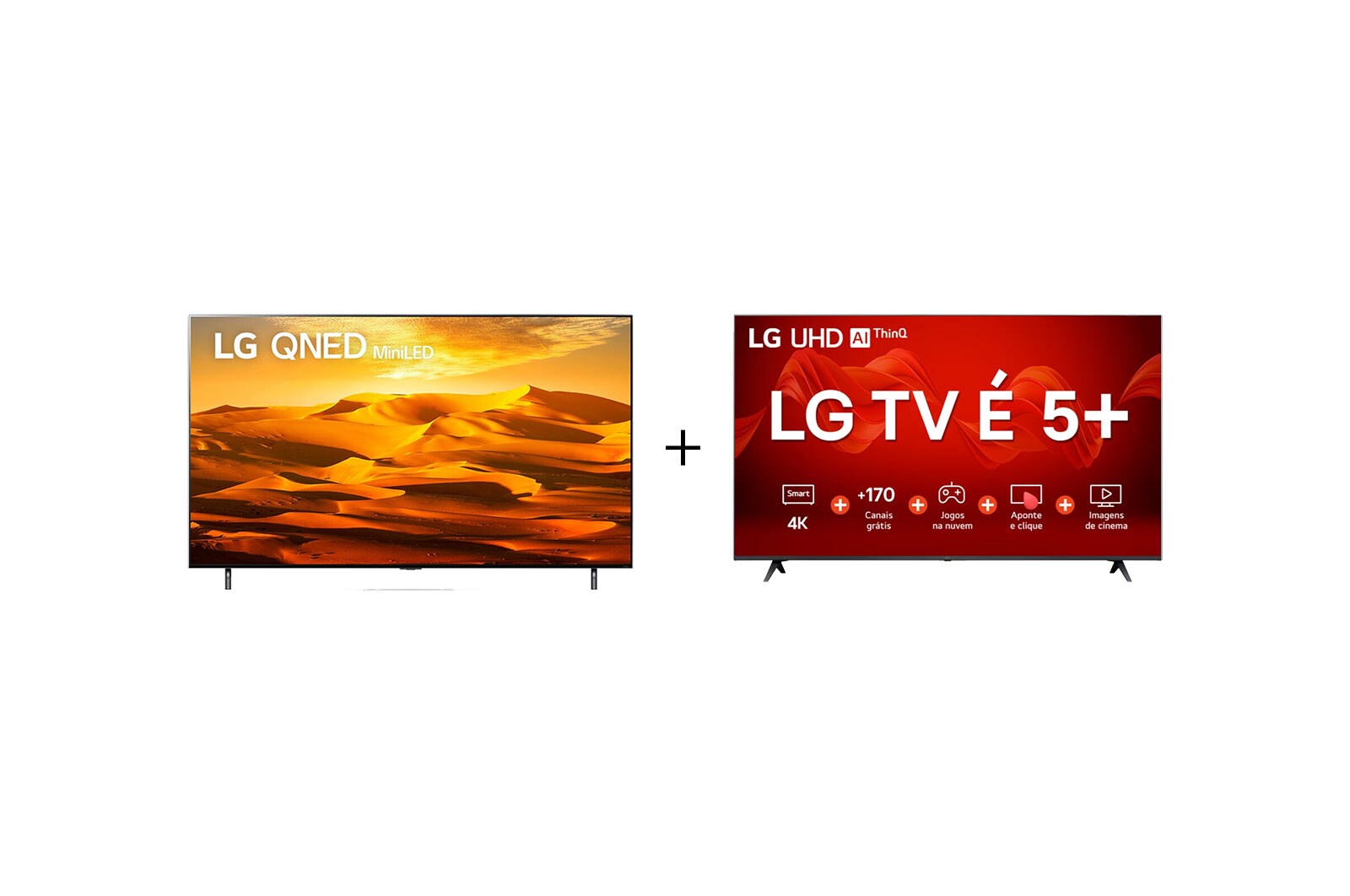 LG Combo Smart TV LG QNED MiniLED 75'' 4K 75QNED90SQA + Smart TV LG UHD 50'' 4K 50UR8750PSA, 75QNED.50UR