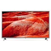 Vista frontal de Smart TV LG 82&#34; 4K HDR Ativo, ThinQ AI Inteligência Artificial, Processador α7 2º Geração 82UM7570PSB