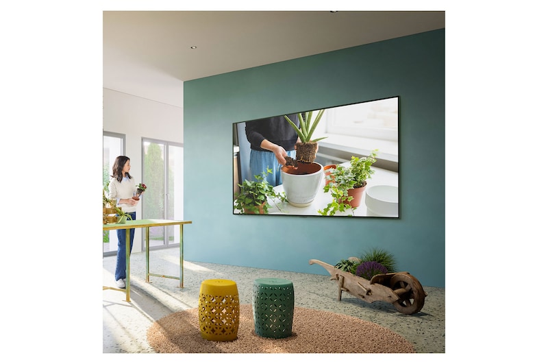 LG Smart TV LG QNED 86'' 4K WiFi Bluetooth HDR Inteligência Artificial AI ThinQ Alexa 86QNED80SRA, 86QNED80SRA