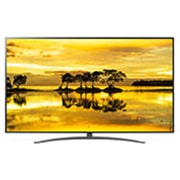 Vista frontal de Smart TV NanoCell LG 86&#34; 4K HDR, Processador α7, ThinQ AI Inteligência Artificial, Dolby Vision / Atmos 86SM9070PSA
