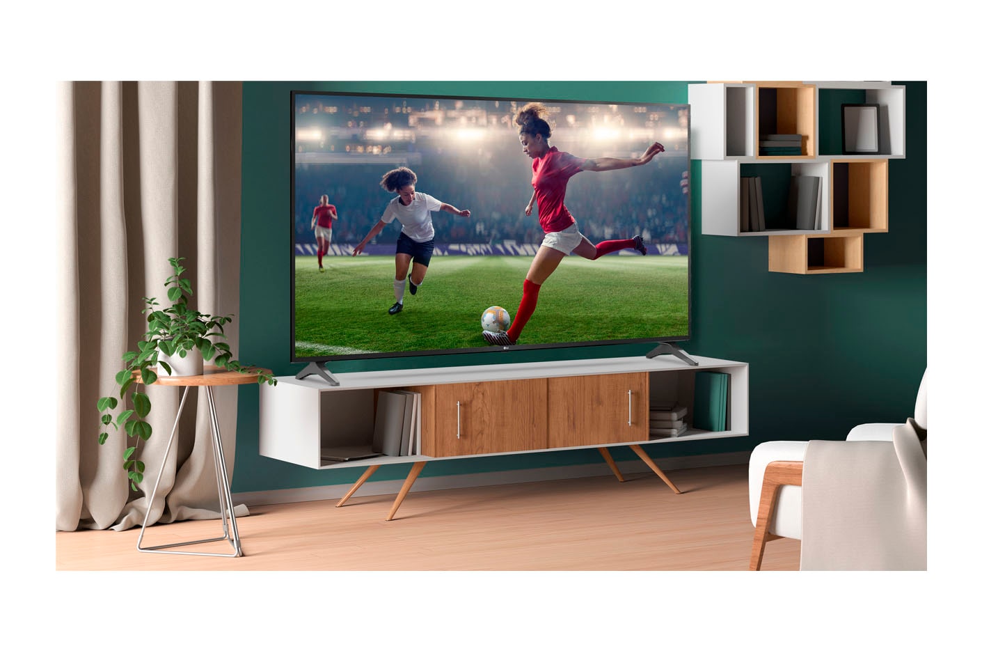 LG Smart TV LG 50" 4K, UHD, Wi-Fi, Bluetooth, HDR, Inteligência Artificial ThinQ AI, Google Assistente, Alexa, 50UN7310PSC