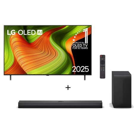 LG Combo Smart TV OLED AI B5 4K de 65 polegadas 2025 + Soundbar S70TY Dolby Atmos, Canais 3.1.1 e 400W RMS - .S70TY - OLED65B5