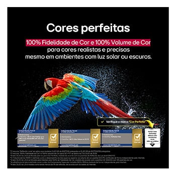 Conteúdo de ficção científica sendo reproduzido na tela de uma LG TV. Na tela aparece a interface do AI Chatbot. O usuário enviou uma mensagem ao chatbot dizendo que a tela está muito escura. O chatbot ofereceu soluções para a solicitação. A cena inteira está dividida em duas partes. Um lado é mais escuro, o outro lado é mais claro, mostrando como o AI Chatbot resolveu o problema para o usuário automaticamente. O texto explica que o Al Chatbot pode entender a intenção do usuário e fornecer soluções para resolver problemas.