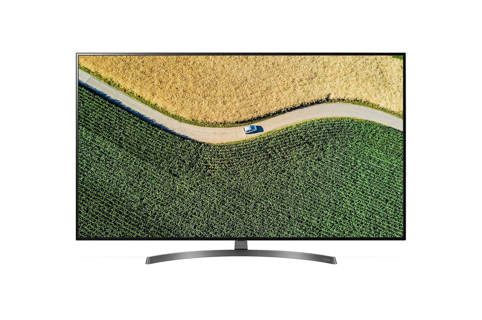 Vista frontal de Smart TV OLED LG 55&#34; 4K, Processador α7, ThinQ AI Inteligência Artificial, Dolby Vision / Atmos OLED55B9PSB