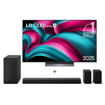 Combo Smart TV LG OLED evo AI C5 55" 2025 + SoundBar S60TR 5.1 Canais, Bluetooth 5.3, Dolby Digital