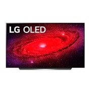 Vista frontal de Smart TV LG 55&#34; 4K OLED WiFi Bluetooth HDR Inteligência Artificial ThinQ AI Smart Magic Google Assistente Alexa OLED55CXPSA