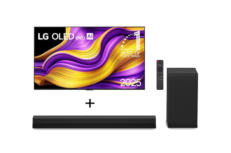 Combo Smart TV 4K LG OLED evo AI G5 de 55 polegadas 2025 OLED55G5 + Soundbar LG S40T