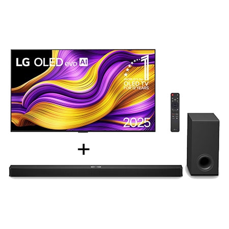 Combo Smart TV LG OLED evo AI G5 55" + Soundbar LG S90TY 5.1.3 Canais, 570W RMS, Dolby Atmos - OLED55G5.S90TY