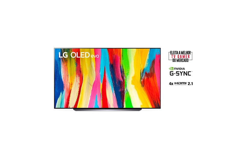 LG Smart TV LG Evo 83'' 4K 120Hz G-Sync FreeSync Inteligência Artificial ThinQ Google Alexa OLED83C2PSA, OLED83C2PSA