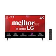 Vista frontal da Smart TV LG UHD AI 4K UA85 de 43 polegadas 2025 43UA8550PSA