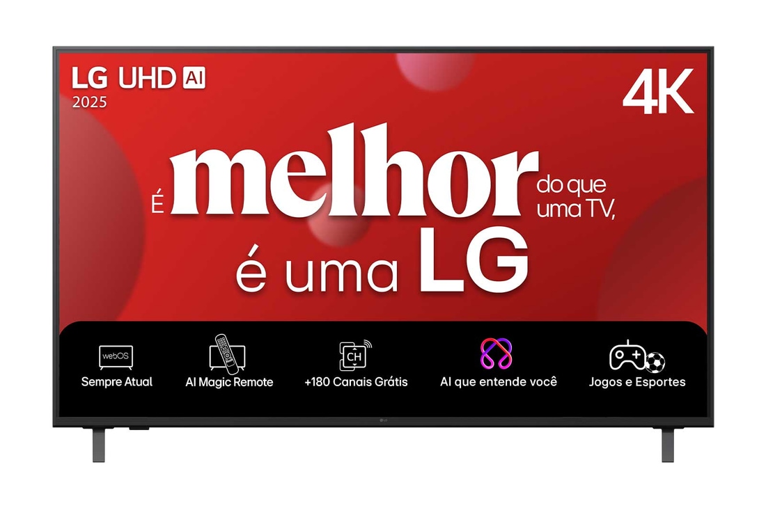 Vista traseira da LG UHD UA85 TV.