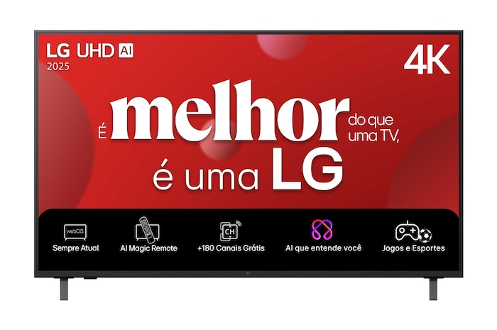 Vista frontal da UHD UA85 TV