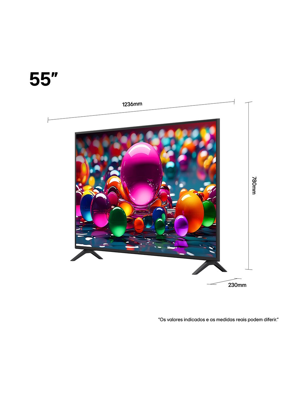 Smart TV 4K LG UHD AI UA85 de 55 polegadas - 55UA8550PSA | LG BR